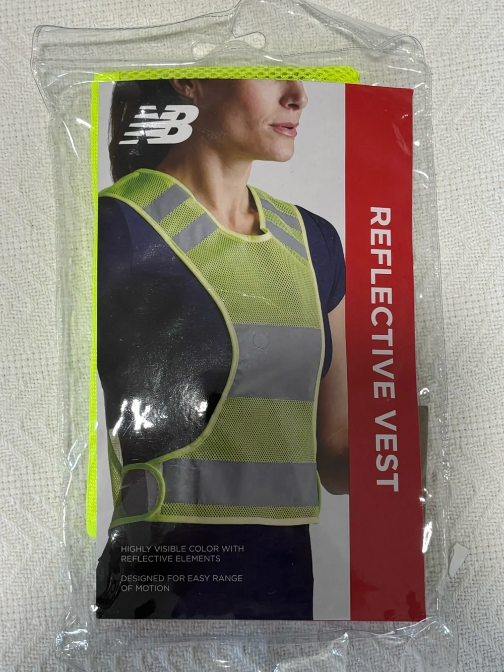 New Balance High-Visibility Safety Vest in Neon Yellow and Gray - Picture 2 of 7